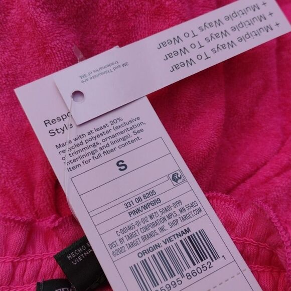 NWT Wild Fable Pink Terry Mini Dress - Picture 6 of 8